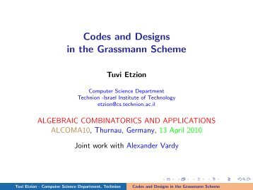 Codes and Designs in the Grassmann Scheme