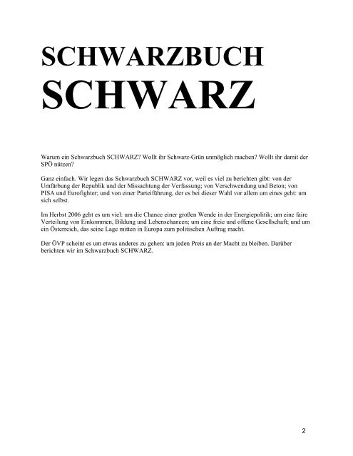 Schwarzbuch SCHWARZ - Die Grünen