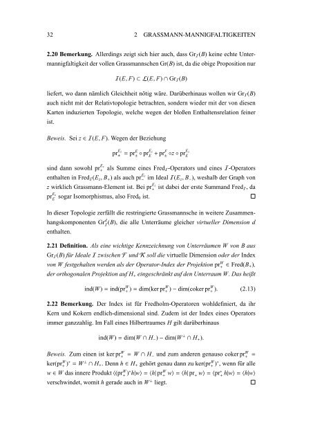 Determinanten-Bündel und Dirac-Operator auf Hilbert-Grassmann