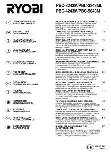 PBC manual.qxd - Ryobi