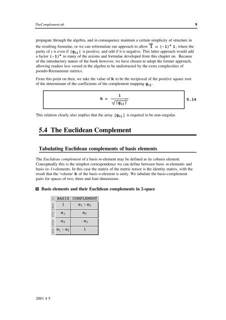 Grassmann Algebra