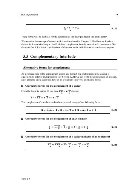 Grassmann Algebra