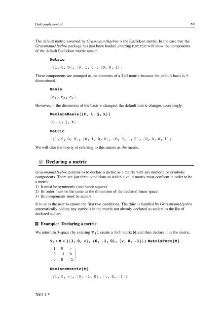 Grassmann Algebra