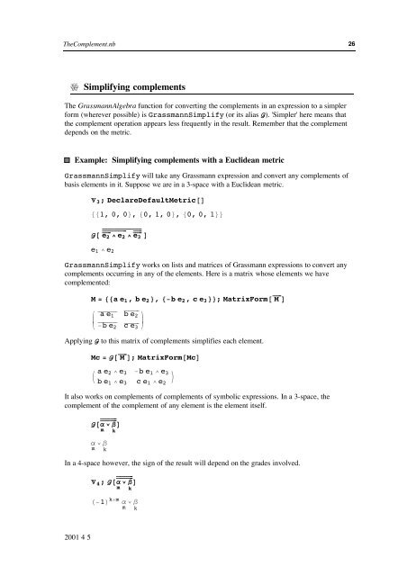 Grassmann Algebra