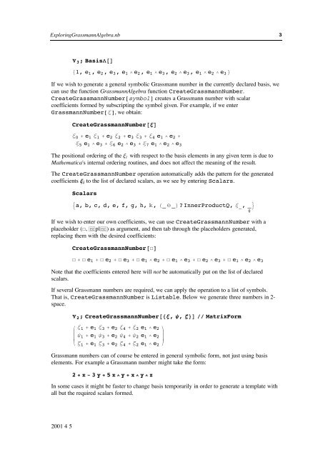 Grassmann Algebra