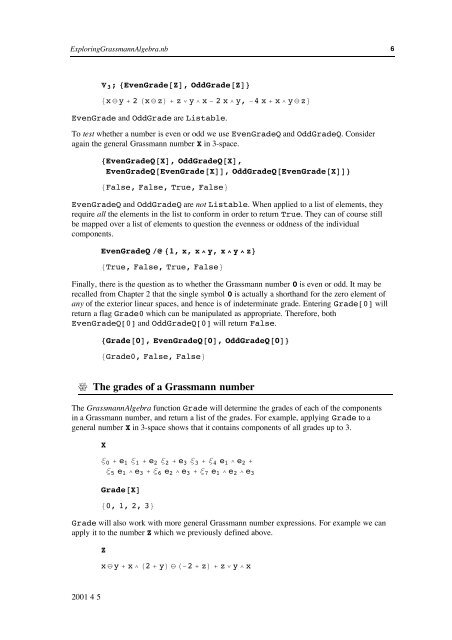 Grassmann Algebra