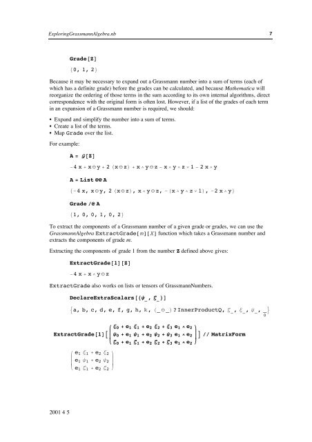 Grassmann Algebra