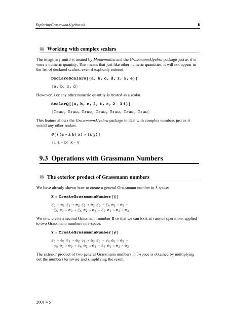 Grassmann Algebra