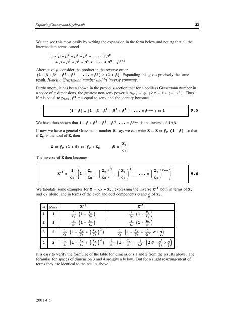 Grassmann Algebra