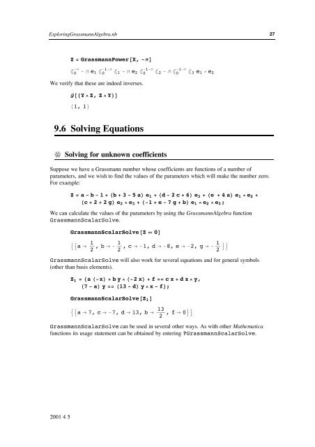 Grassmann Algebra