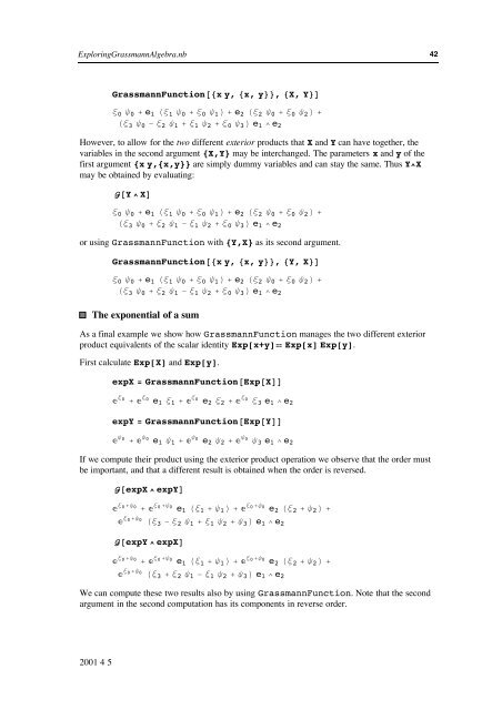 Grassmann Algebra