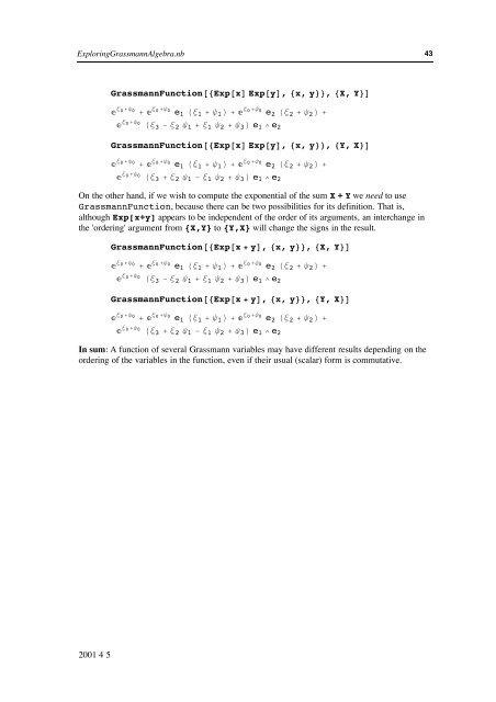 Grassmann Algebra