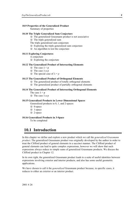 Grassmann Algebra