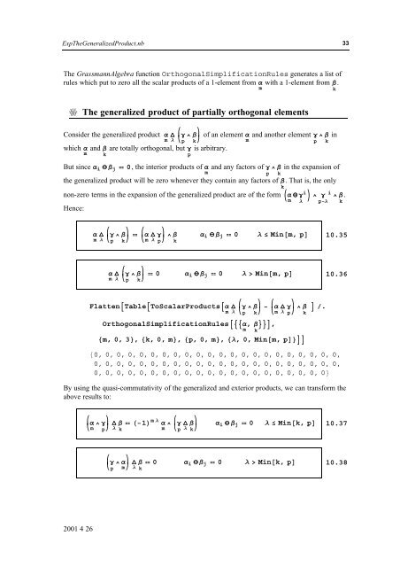 Grassmann Algebra