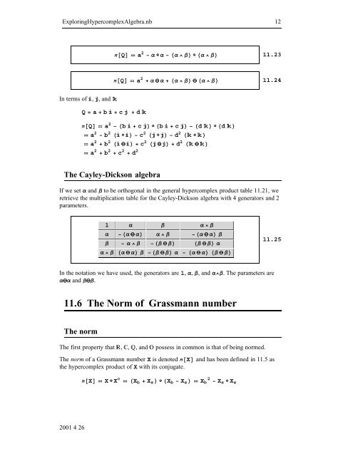 Grassmann Algebra