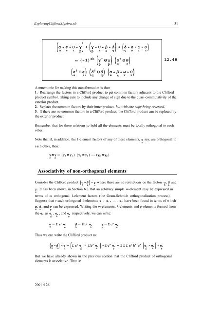 Grassmann Algebra