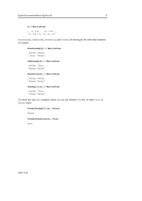 Grassmann Algebra