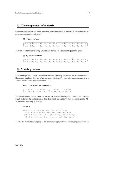 Grassmann Algebra