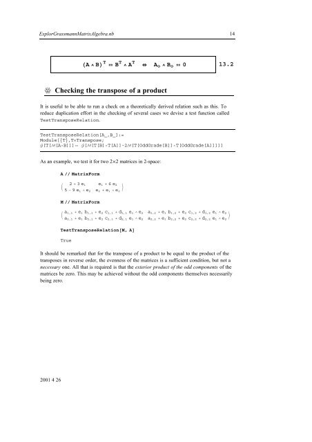 Grassmann Algebra