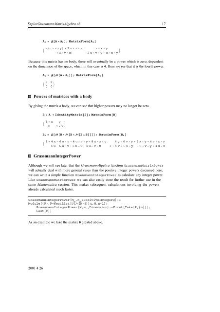 Grassmann Algebra