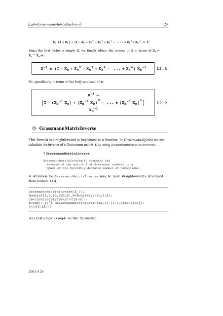 Grassmann Algebra