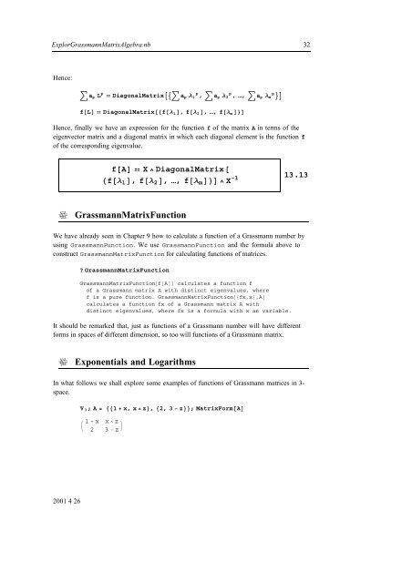 Grassmann Algebra