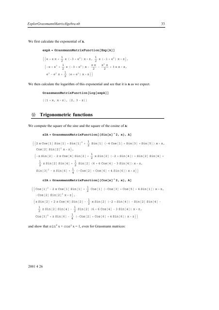 Grassmann Algebra