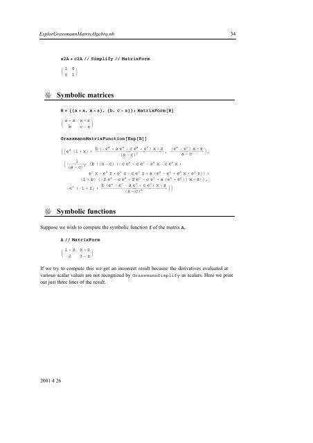 Grassmann Algebra