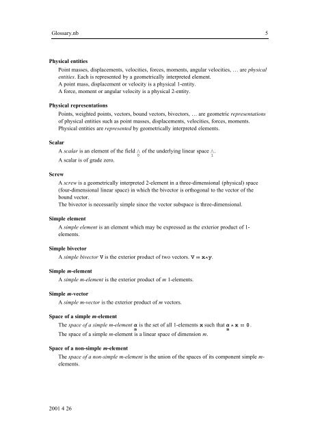 Grassmann Algebra