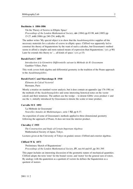 Grassmann Algebra