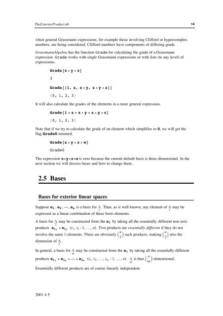 Grassmann Algebra