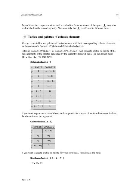 Grassmann Algebra