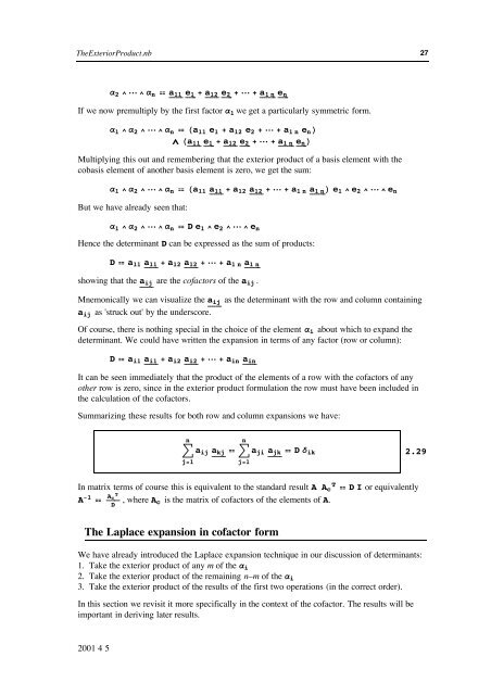 Grassmann Algebra