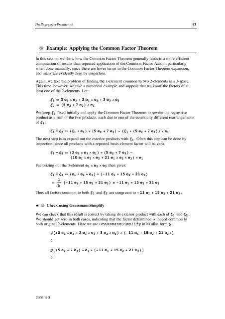 Grassmann Algebra