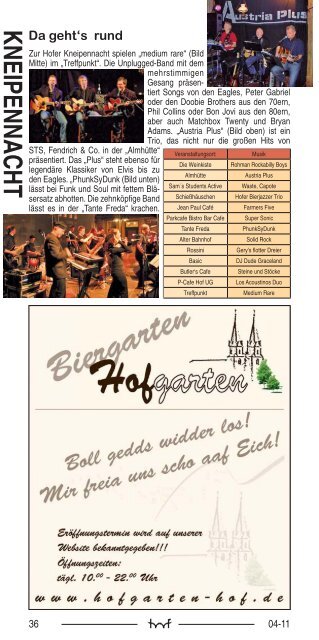 April - Hof Programm