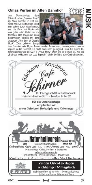 April - Hof Programm