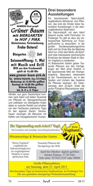 April - Hof Programm