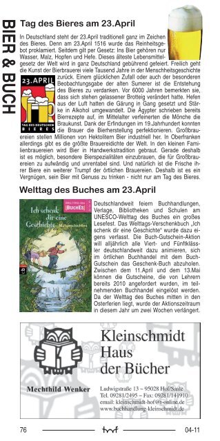 April - Hof Programm