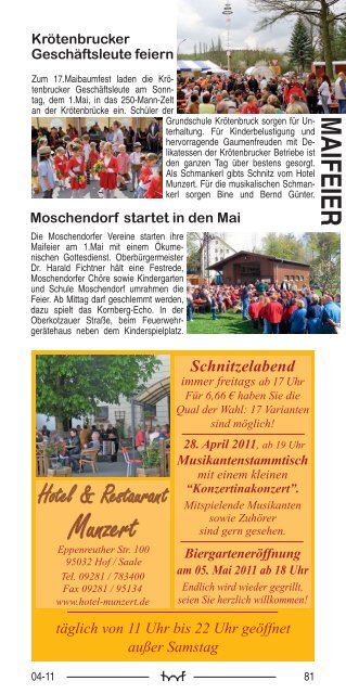 April - Hof Programm