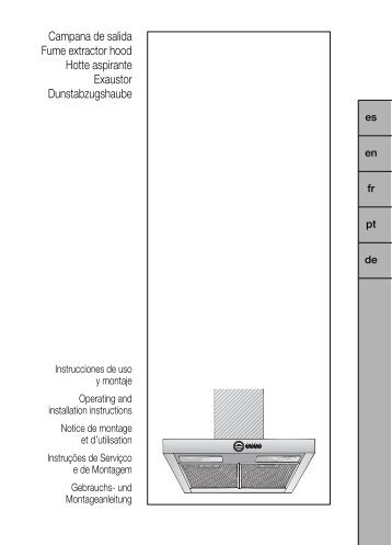 Campana de salida Fume extractor hood Hotte aspirante Exaustor ...