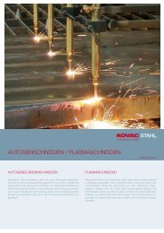 Datenblätter Stahlbearbeitung - kovac
