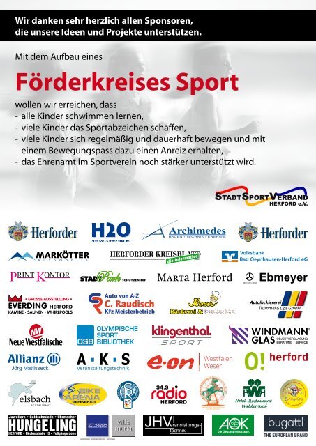 Herforder Sportgala Programmheft 2013 - Stadtsportverband