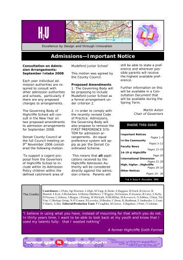 Vol 6 Issue 4 November 2006.pub - Highcliffe School