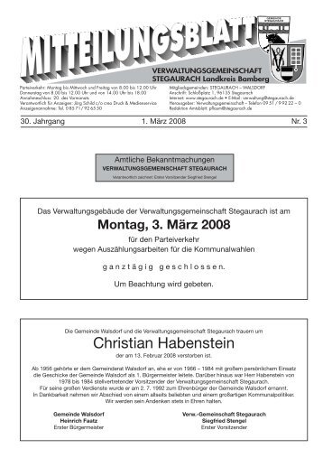 März 2008 - Verwaltungsgemeinschaft Stegaurach