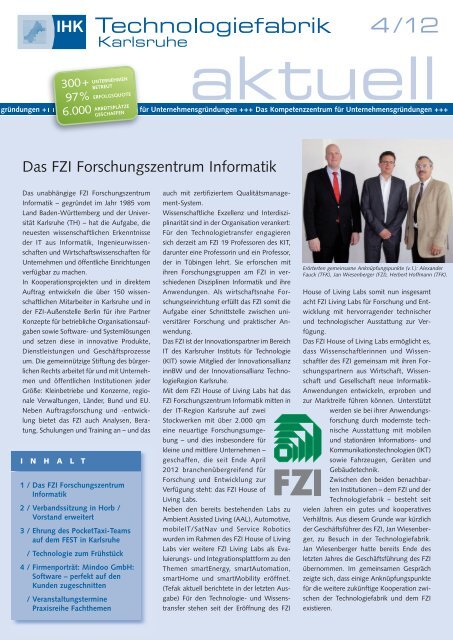 Aktuelle Ausgabe als PDF - Technologiefabrik Karlsruhe GmbH