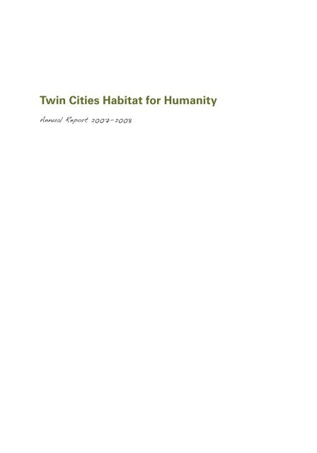 2008 - Twin Cities Habitat for Humanity