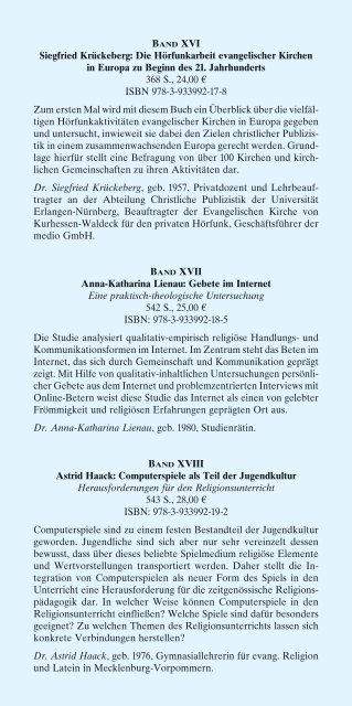 Studien zur Christlichen Publizistik - Friedrich-Alexander-Universität ...