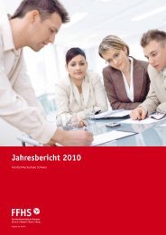 Jahresbericht 2010 - Fernfachhochschule Schweiz