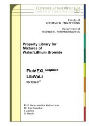 FluidEXL LibWaLi - Fachgebiet Technische Thermodynamik