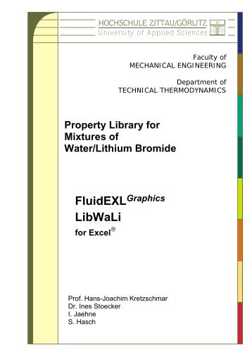 FluidEXL LibWaLi - Fachgebiet Technische Thermodynamik